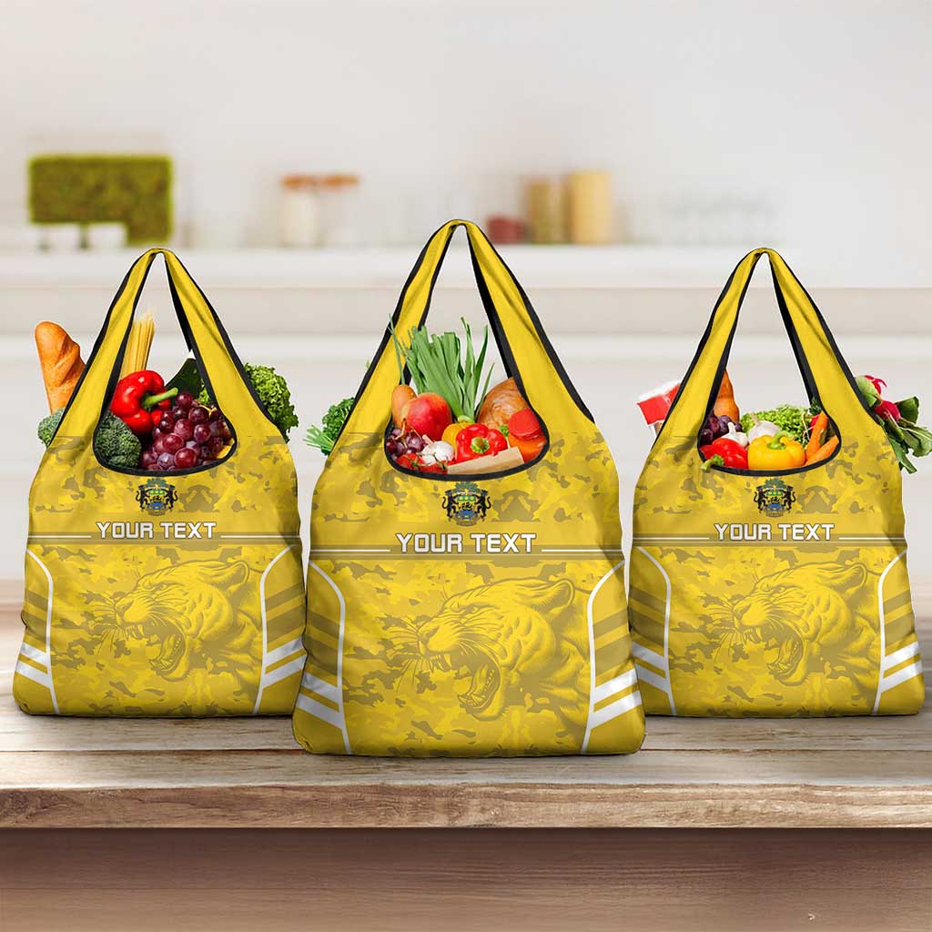 Custom Gabon Football Grocery Bag Go Les Pantheres