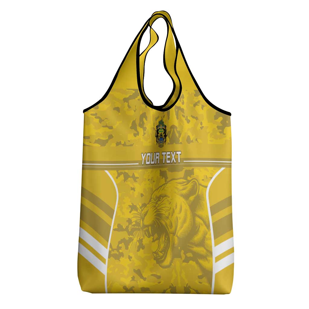 Custom Gabon Football Grocery Bag Go Les Pantheres