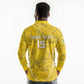 Custom Gabon Football Long Sleeve Polo Shirt Go Les Pantheres