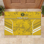 Custom Gabon Football Rubber Doormat Go Les Pantheres