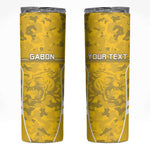 Custom Gabon Football Skinny Tumbler Go Les Pantheres
