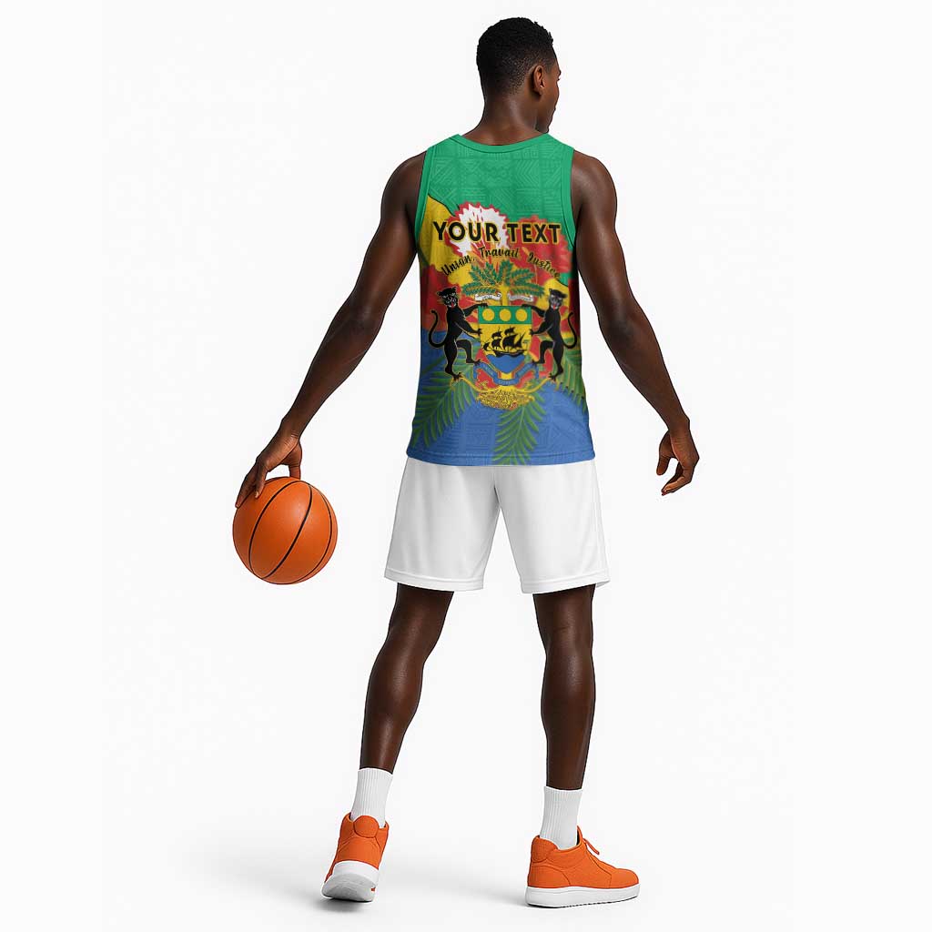 Personalised Afro Gabon Basketball Jersey Gabonese Union Travail and Justice LT15