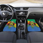 Personalised Afro Gabon Car Mats Gabonese Union Travail and Justice