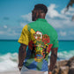Personalised Afro Gabon Hawaiian Shirt Gabonese Union Travail and Justice