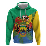 Personalised Afro Gabon Hoodie Gabonese Union Travail and Justice