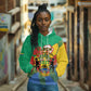 Personalised Afro Gabon Hoodie Gabonese Union Travail and Justice