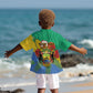Personalised Afro Gabon Kid Hawaiian Shirt Gabonese Union Travail and Justice