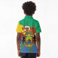 Personalised Afro Gabon Kid Polo Shirt Gabonese Union Travail and Justice