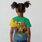 Personalised Afro Gabon Kid T shirt Gabonese Union Travail and Justice
