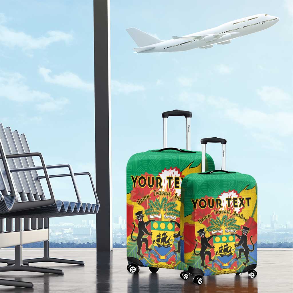 Personalised Afro Gabon Luggage Cover Gabonese Union Travail and Justice