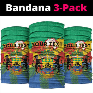 Personalised Afro Gabon Neck Gaiter Gabonese Union Travail and Justice LT15