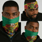 Personalised Afro Gabon Neck Gaiter Gabonese Union Travail and Justice LT15