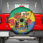 Personalised Afro Gabon Spare Tire Cover Gabonese Union Travail and Justice