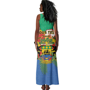 Personalised Afro Gabon Tank Maxi Dress Gabonese Union Travail and Justice