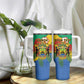 Personalised Afro Gabon Tumbler With Handle Gabonese Union Travail and Justice