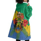 Personalised Afro Gabon Wearable Blanket Hoodie Gabonese Union Travail and Justice