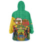 Personalised Afro Gabon Wearable Blanket Hoodie Gabonese Union Travail and Justice