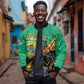 Afro Gabon Bomber Jacket Black Panther With Coat Of Arms