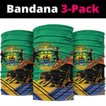 Afro Gabon Neck Gaiter Black Panther Coat Of Arms LT15
