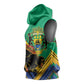 Afro Gabon Sleeveless Hoodie Black Panther With Coat Of Arms - African Pride