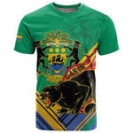 Afro Gabon T shirt Black Panther With Coat Of Arms