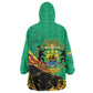 Afro Gabon Wearable Blanket Hoodie Black Panther With Coat Of Arms