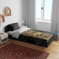 African Tribal Heritage Bedding Set Black Gold Pattern