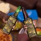 African Tribal Heritage 4 in 1 Can Cooler Tumbler Black Gold Pattern