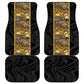 African Tribal Heritage Car Mats Black Gold Pattern
