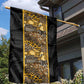 African Tribal Heritage Garden Flag Black Gold Pattern
