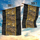 African Tribal Heritage Garden Flag Black Gold Pattern