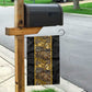 African Tribal Heritage Garden Flag Black Gold Pattern