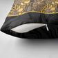 African Tribal Heritage Pillow Cover Black Gold Pattern