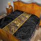 African Tribal Heritage Quilt Black Gold Pattern