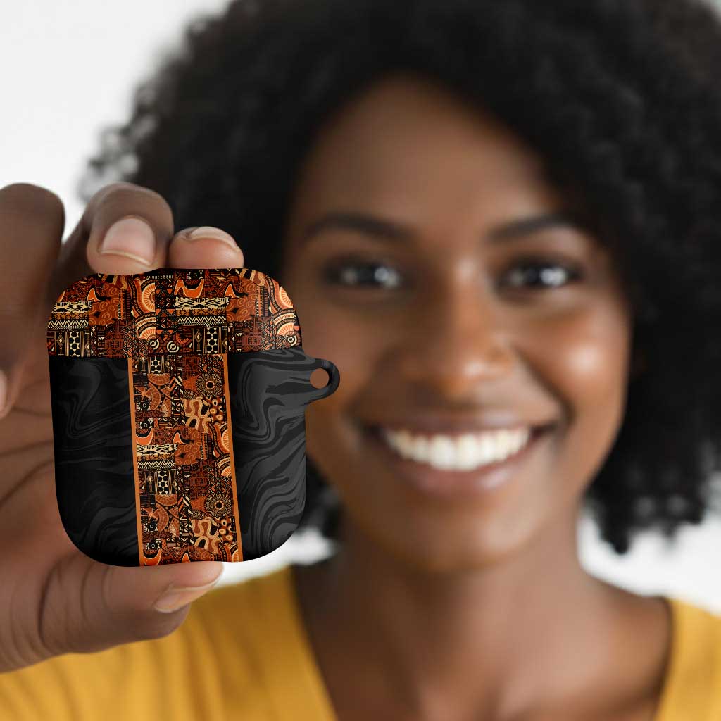 African Tribal Heritage AirPods Case Earth Tone Pattern
