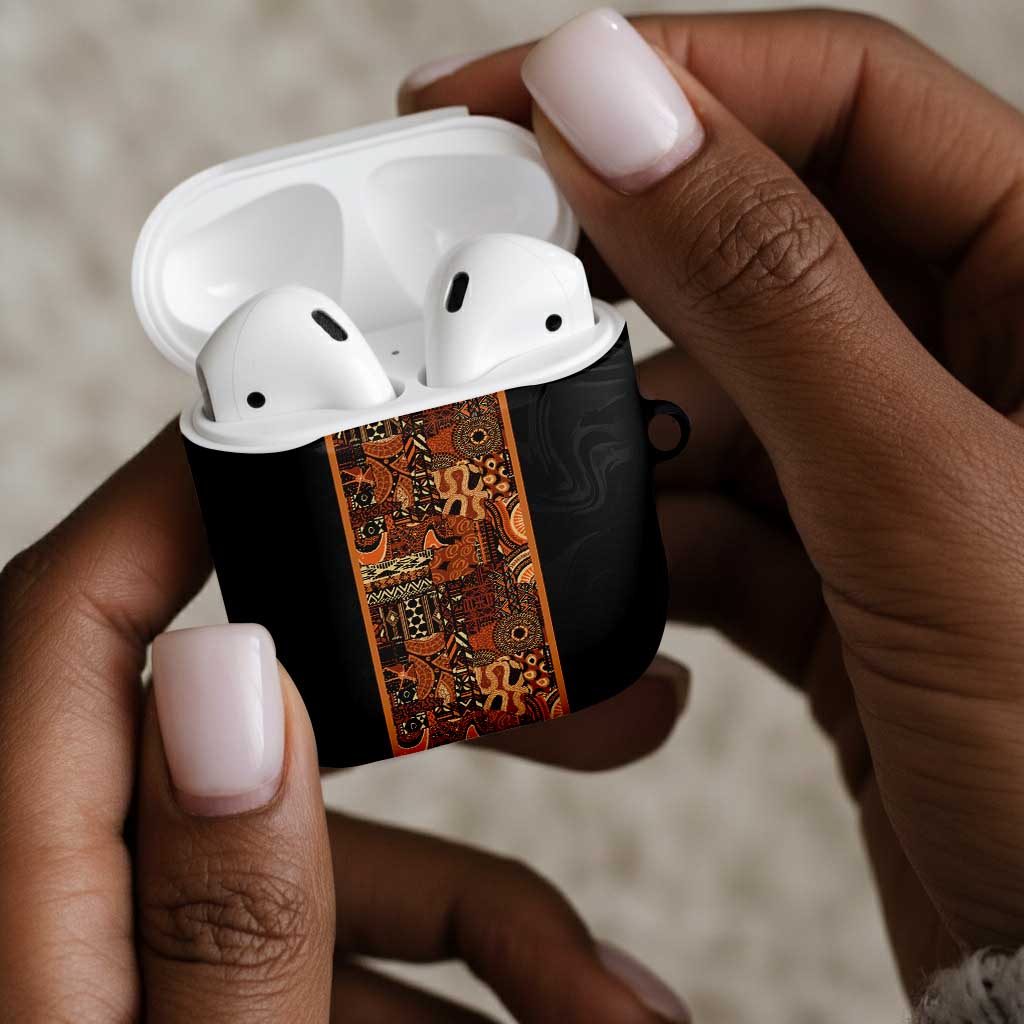 African Tribal Heritage AirPods Case Earth Tone Pattern