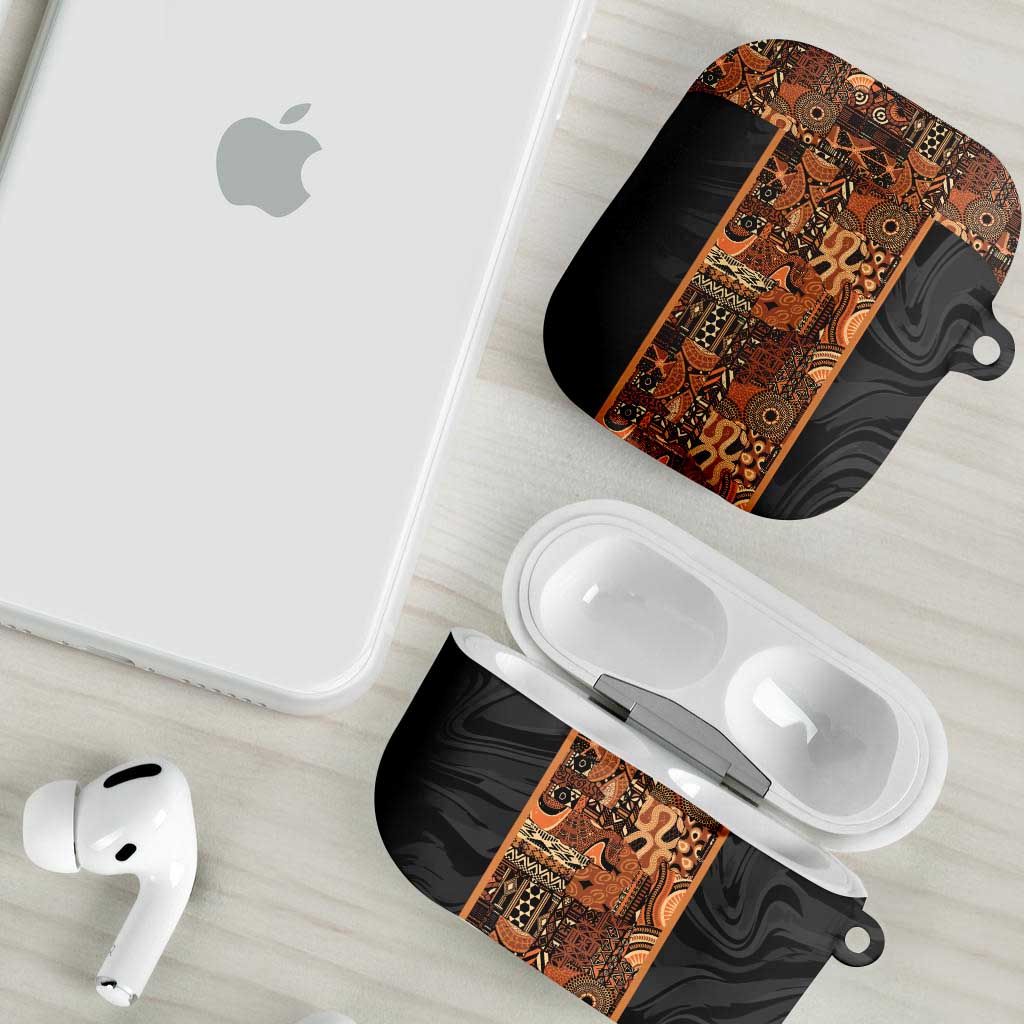 African Tribal Heritage AirPods Case Earth Tone Pattern