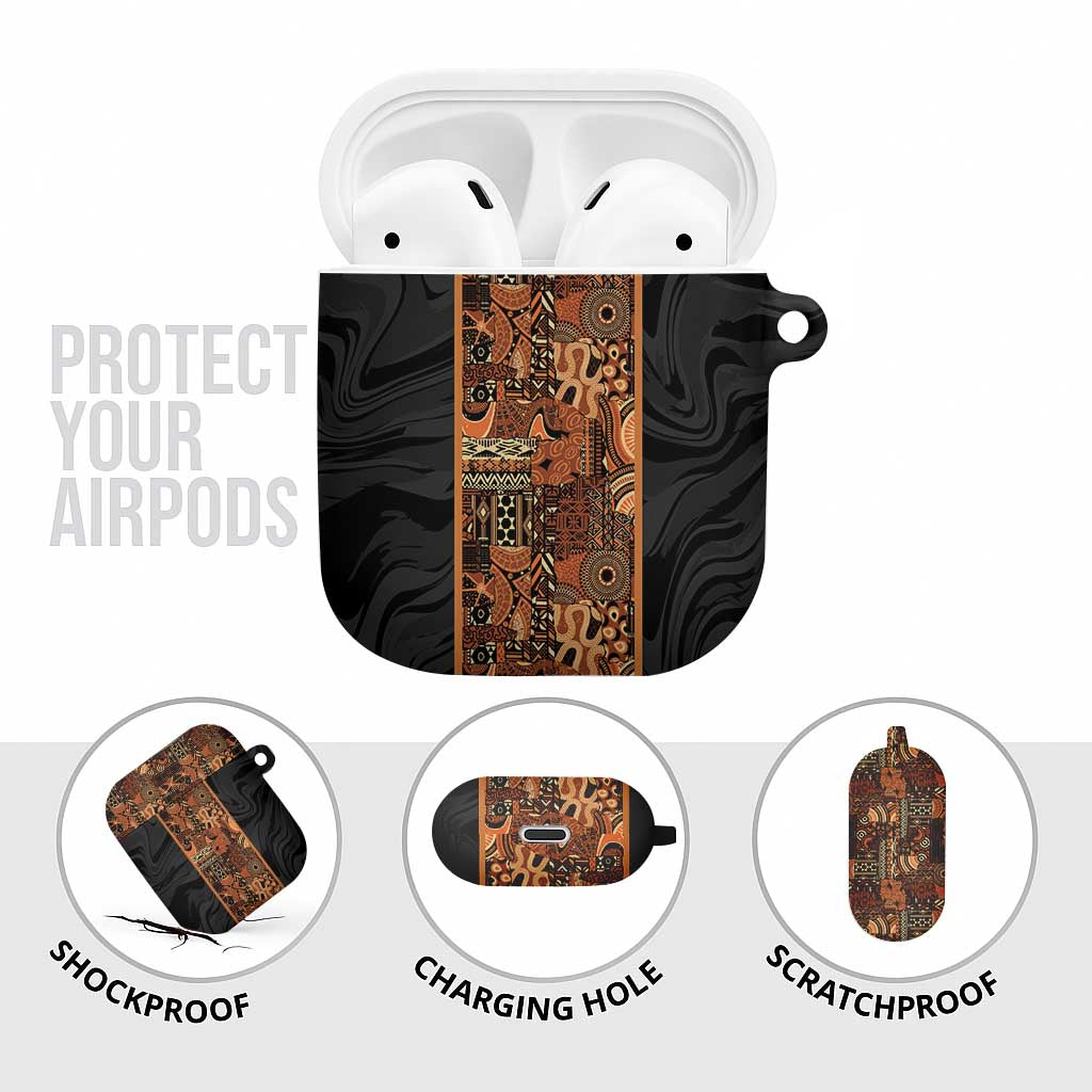 African Tribal Heritage AirPods Case Earth Tone Pattern