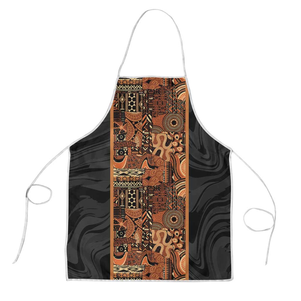 African Tribal Heritage Apron Earth Tone Pattern