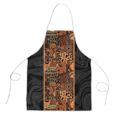 African Tribal Heritage Apron Earth Tone Pattern
