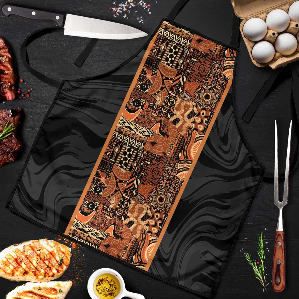 African Tribal Heritage Apron Earth Tone Pattern