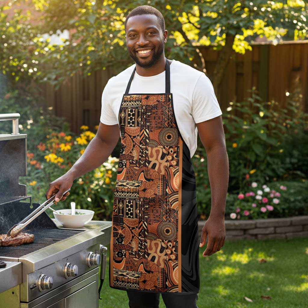 African Tribal Heritage Apron Earth Tone Pattern