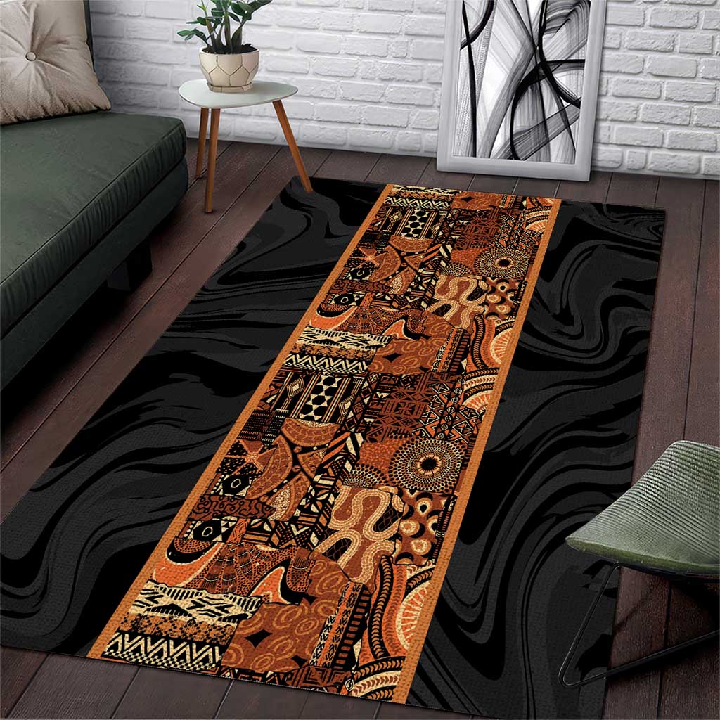African Tribal Heritage Area Rug Earth Tone Pattern