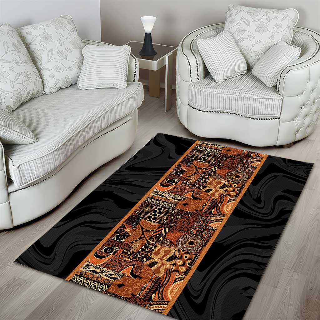 African Tribal Heritage Area Rug Earth Tone Pattern