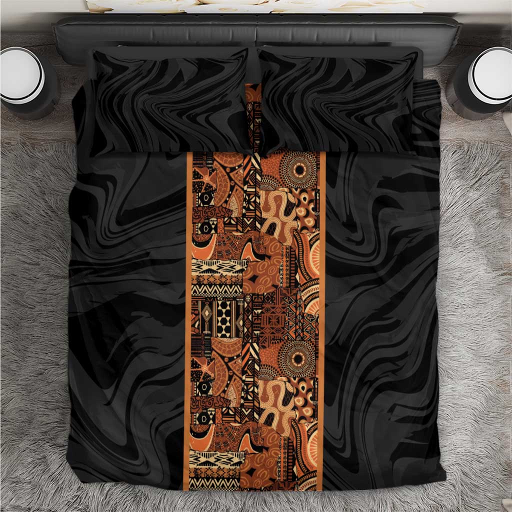 African Tribal Heritage Bedding Set Earth Tone Pattern
