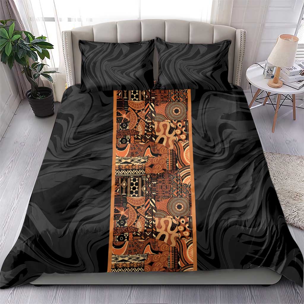 African Tribal Heritage Bedding Set Earth Tone Pattern