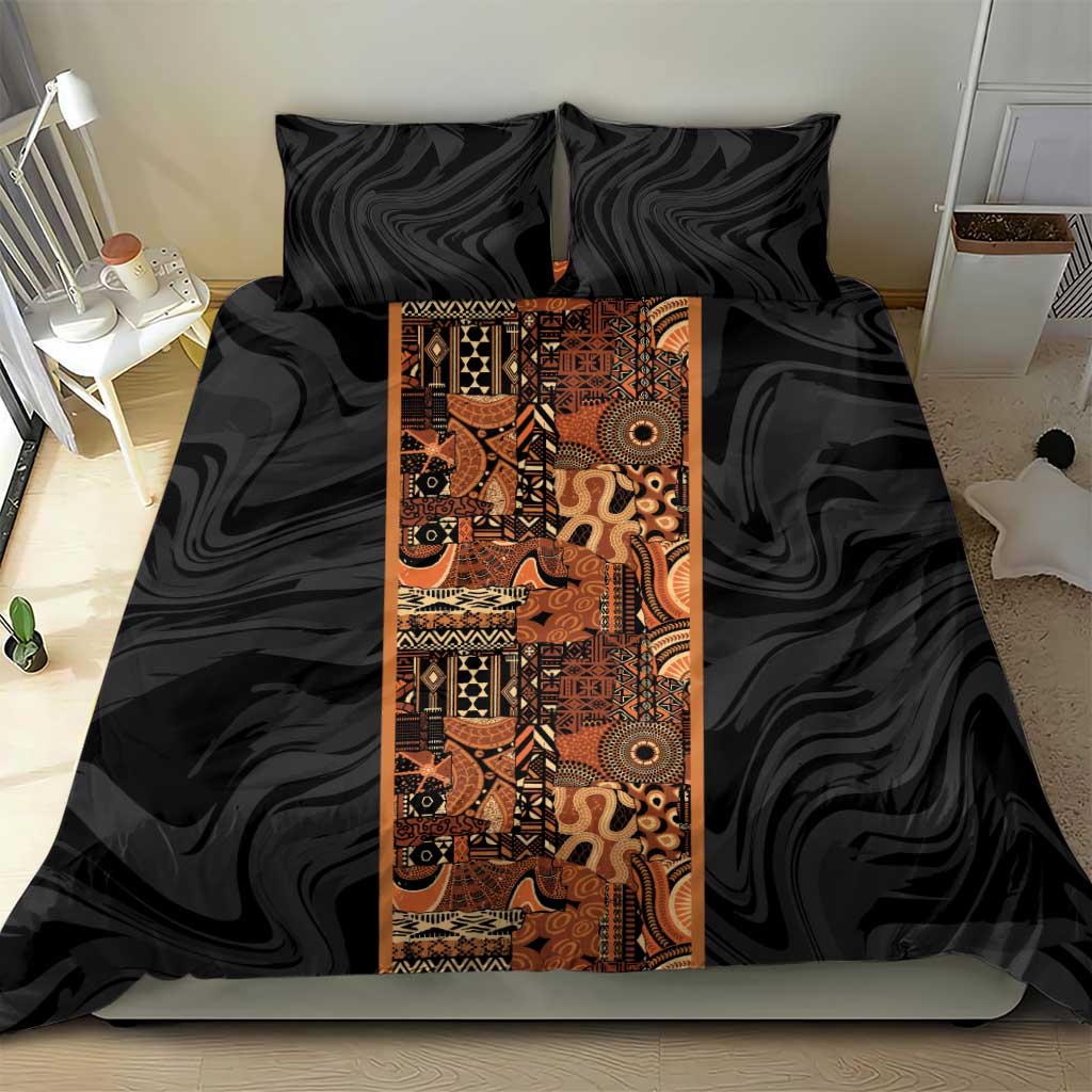 African Tribal Heritage Bedding Set Earth Tone Pattern