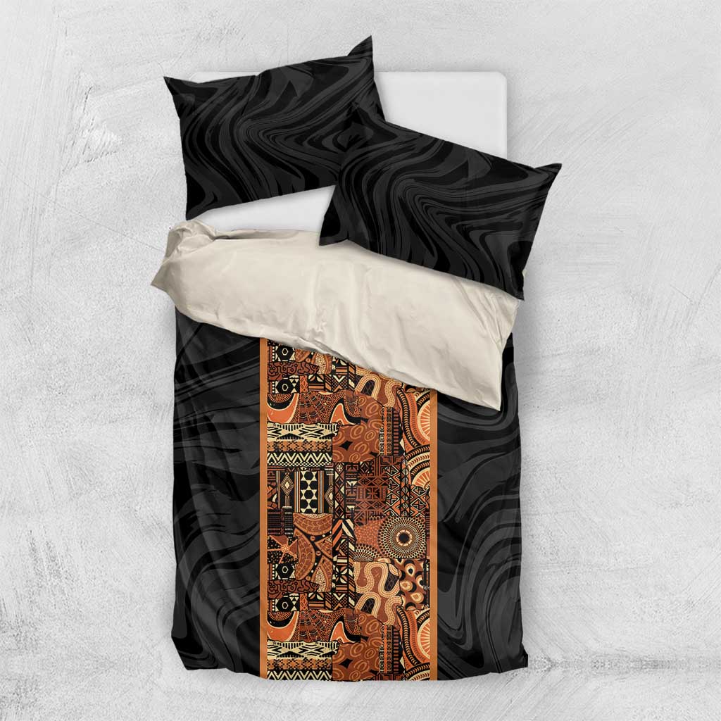 African Tribal Heritage Bedding Set Earth Tone Pattern