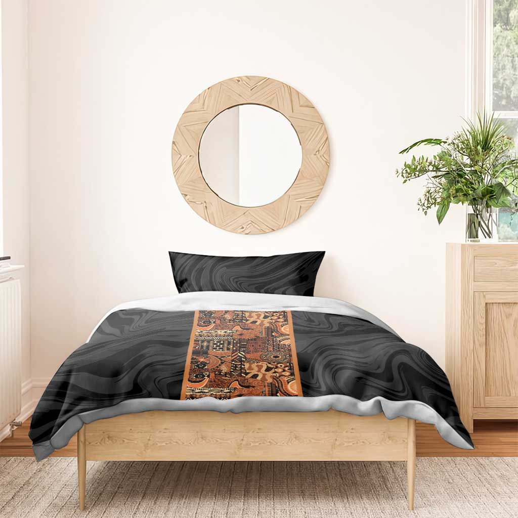 African Tribal Heritage Bedding Set Earth Tone Pattern
