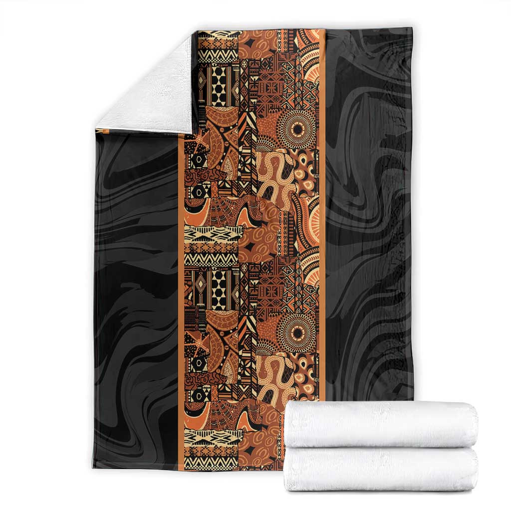 African Tribal Heritage Blanket Earth Tone Pattern